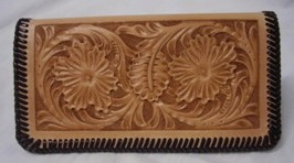 Tooled leather Purses/Wallets/Checkbook Covers